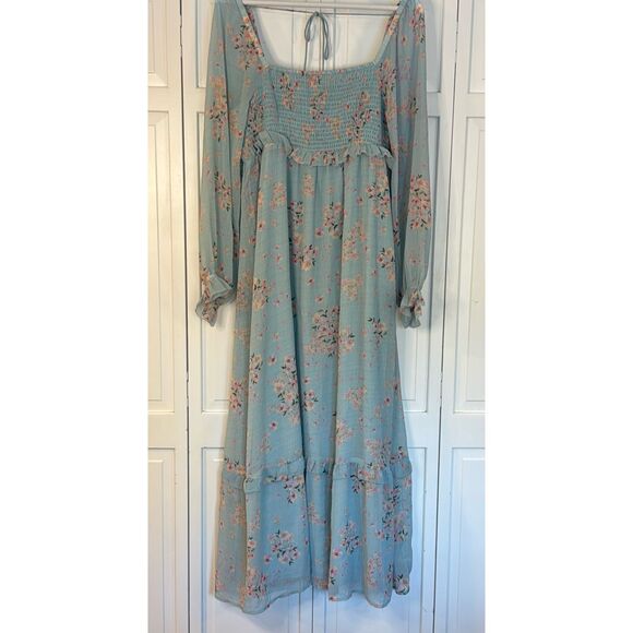 Hatch Blue Floral Midi Dress - Picture 4 of 13
